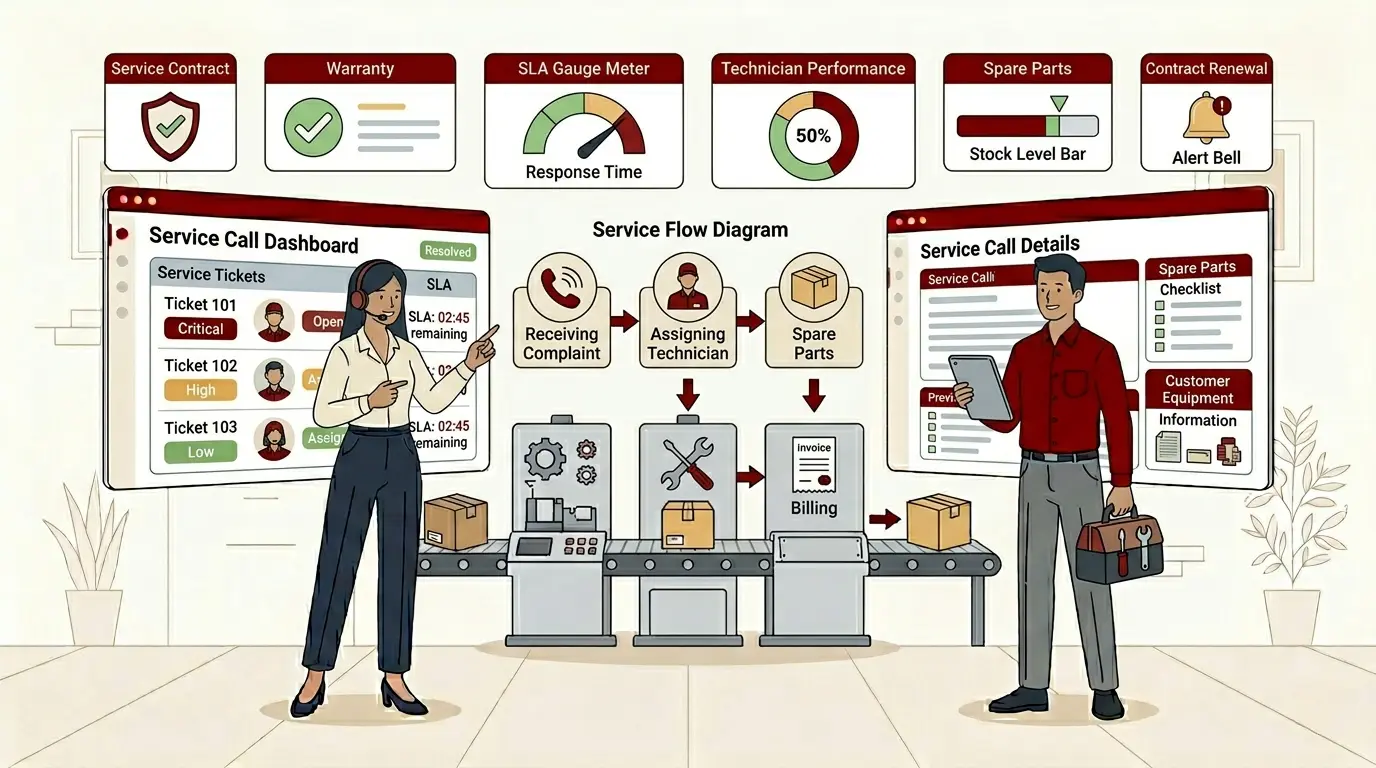 ระบบการจัดการบริการหลังการขายใน SAP Business One