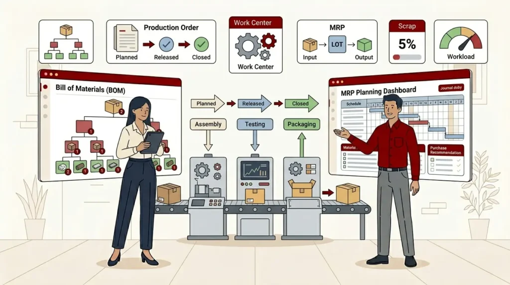 ระบบการจัดการวางแผน และการผลิต ใน SAP Business One